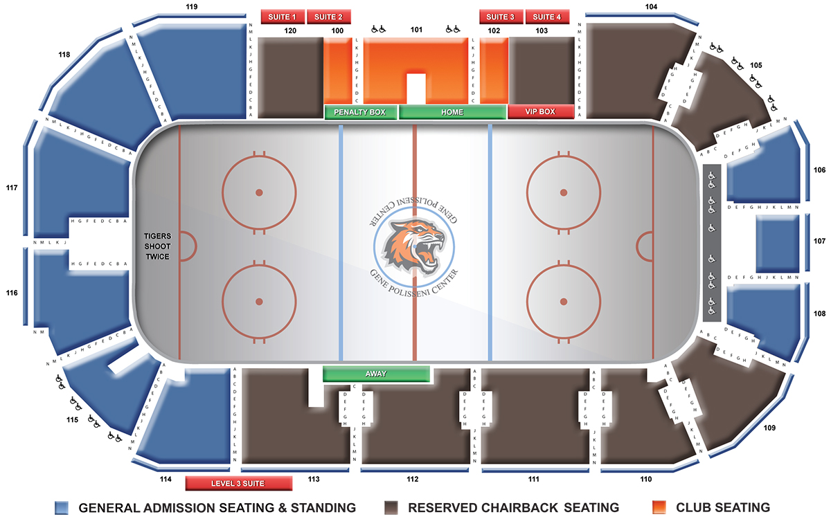 Men's Hockey Seat Map